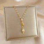 Vòng cổ Titan lá đôi - Mã TT03